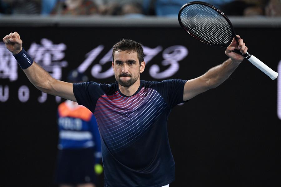 Marin Cilic dio la sorpresa tras eliminar a Andrey Rublev en tercera ronda del Abierto de Australia