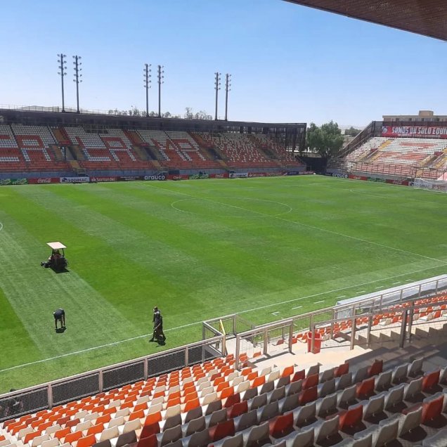 Así está la cancha del Estadio Zorros del Desierto a un día del duelo de Chile con Argentina