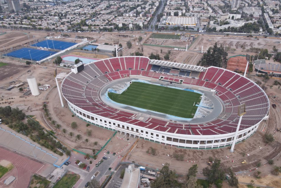 Panamericanos 2023: Una vista aérea de los avances de las obras en el Estadio Nacional