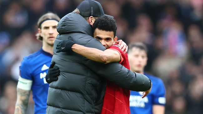 Luis Díaz debutó con una asistencia en la victoria de Liverpool ante Cardiff por la FA Cup
