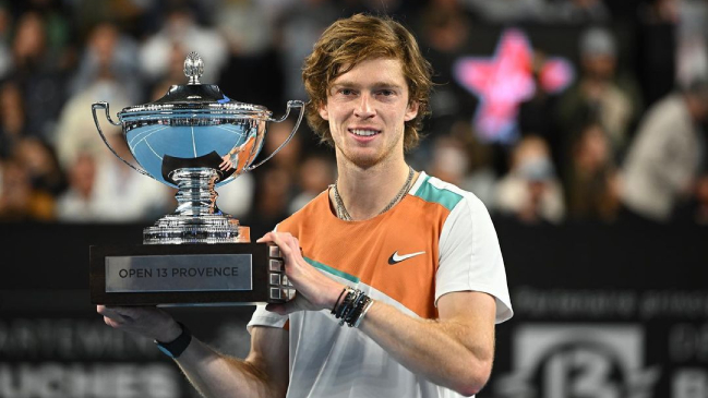 Andrey Rublev batió a Félix Auger-Aliassime y se proclamó campeón en Marsella