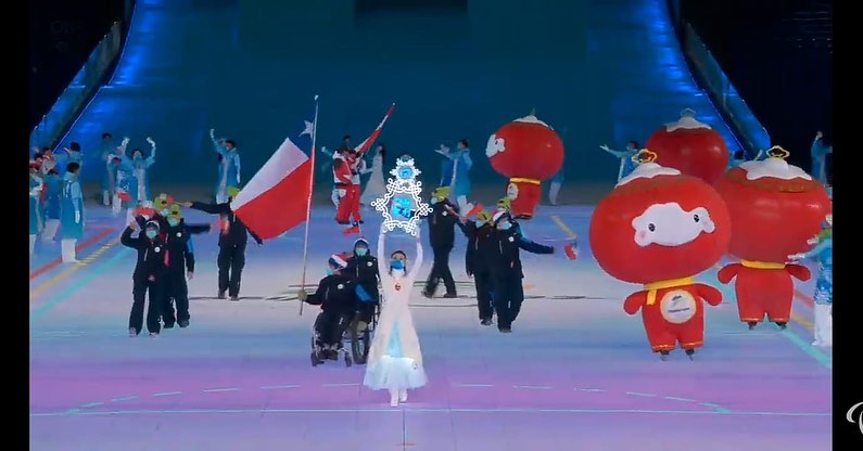 El desfile del Team Chile en la ceremonia inaugural de los Juegos Paralímpicos de Invierno