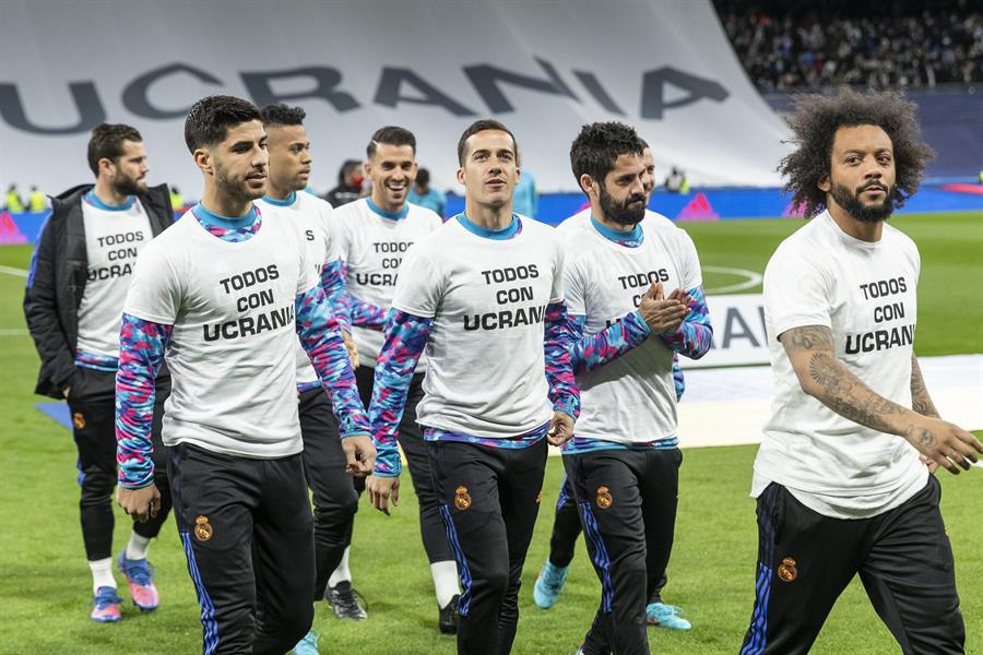 “Todos con Ucrania”: El mensaje que exhibió Real Madrid en el “Santiago Bernabéu”