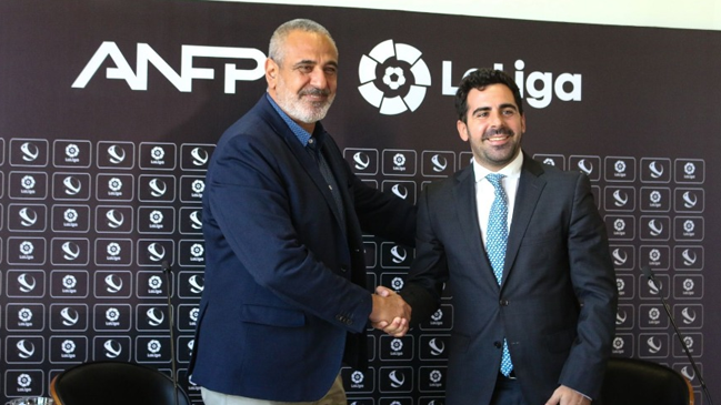 La ANFP firmó un acuerdo de colaboración y desarrollo con la Liga de España