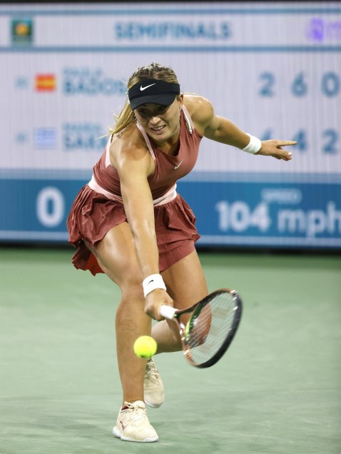 La vigente campeona Paula Badosa se despidió de Indian Wells a manos de Maria Sakkari