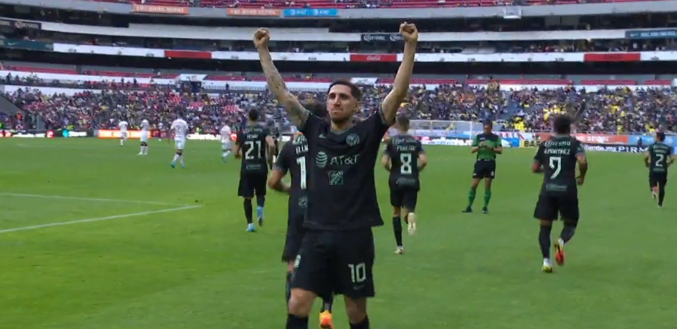 ¡Al ángulo! Diego Valdés se lució con golazo de tiro libre para América ante Toluca