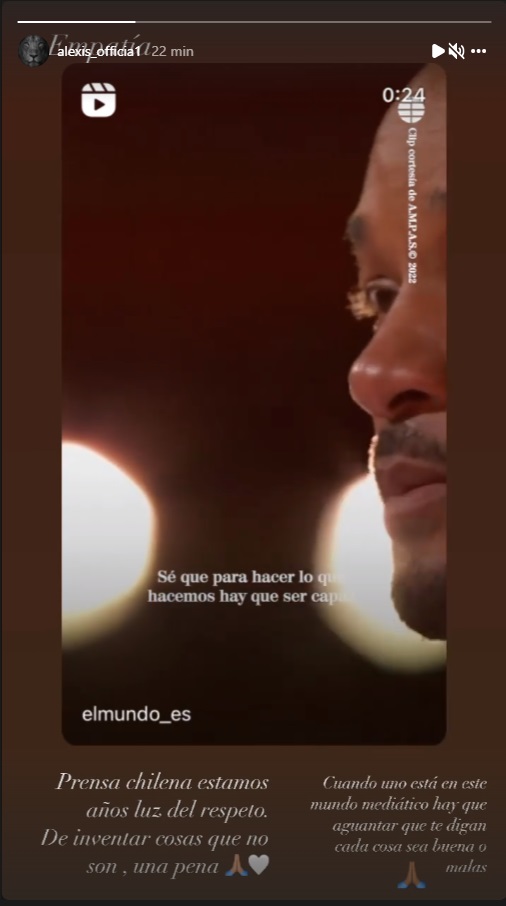 Alexis llamó atención de la prensa chilena a propósito de la situación de Will Smith en los Oscar