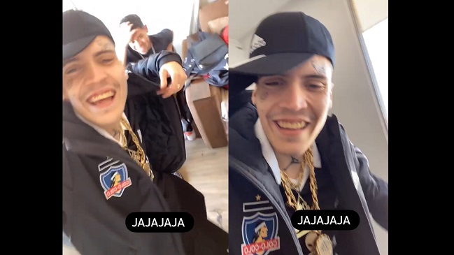 Marcianeke lució indumentaria de Colo Colo y la rompió en redes sociales