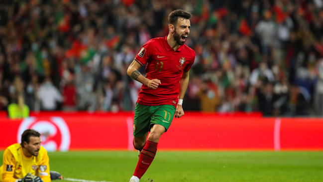 Bruno Fernandes fue el artífice de la clasificación de Portugal a Qatar 2022 con doblete a Macedonia del Norte