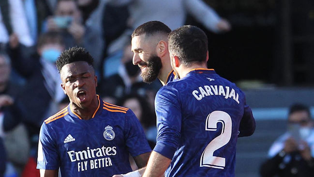 Real Madrid venció a punta de penales a Celta de Vigo y se sostuvo en la cima de la liga española