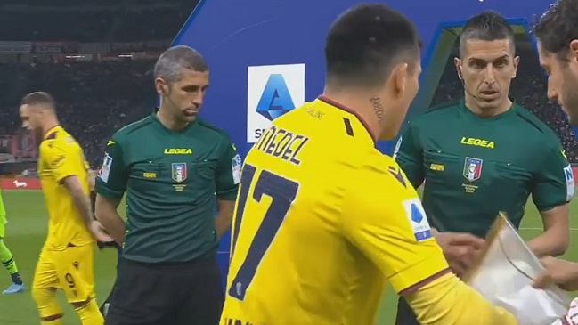 Gary Medel fue elegido el mejor jugador del partido de Bologna ante AC Milan