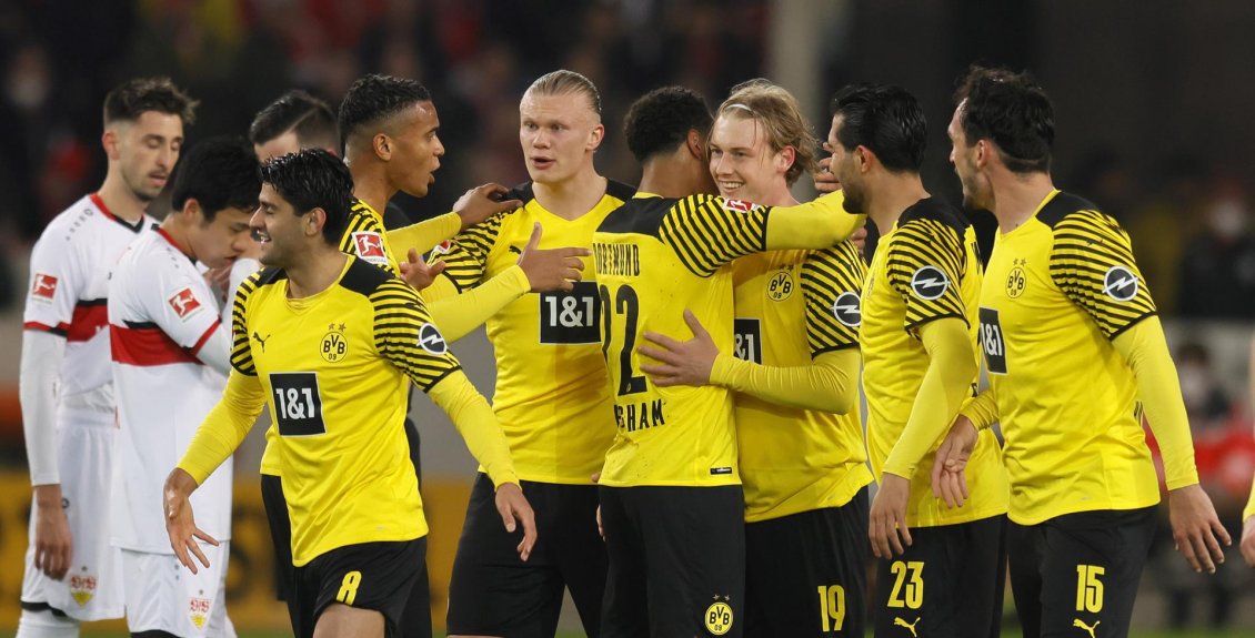 Erling Haaland se vistió de asistente en triunfo de Borussia Dortmund sobre Stuttgart