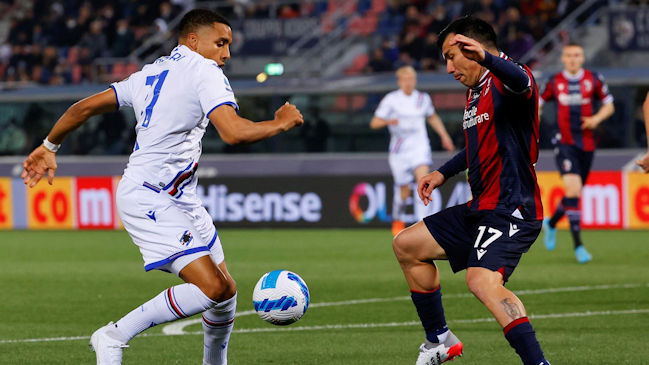 Gary Medel fue buen aporte en trabajado triunfo de Bologna sobre Sampdoria en la Serie A