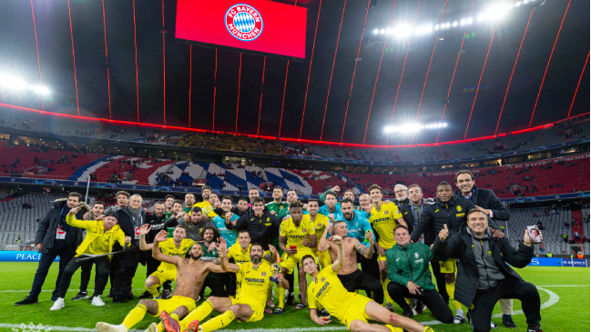 El desatado festejo de Villarreal tras clasificar a semifinales de la Champions League