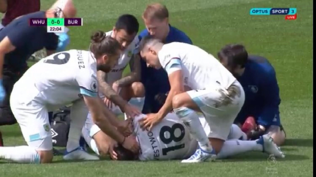 Una terrible lesión de Ashley Westwood marcó la igualdad entre West Ham y Burnley