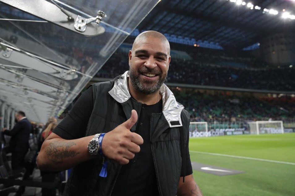 ¡Invitado de lujo! Adriano presenció la victoria de Inter sobre AC Milan en Copa Italia