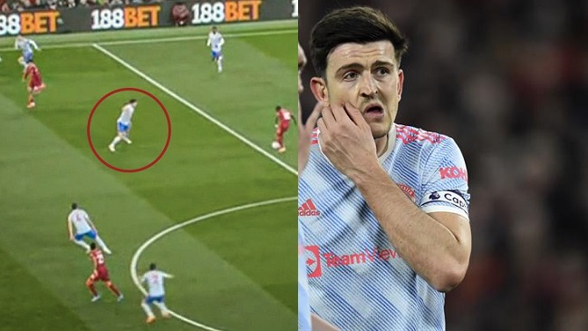 “El peor defensor en la historia”: Harry Maguire se ganó troleos por pésimo partido ante Liverpool