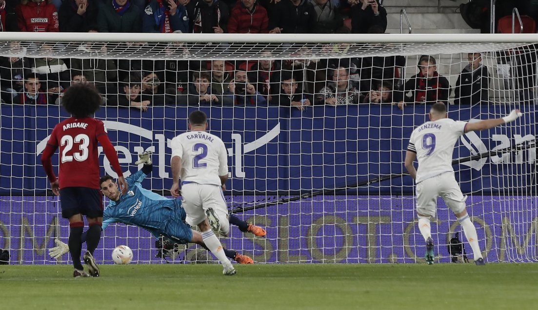 Karim Benzema falló dos penales en triunfo de Real Madrid sobre Osasuna