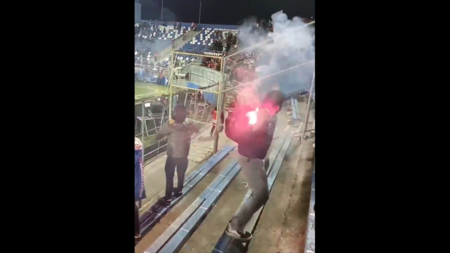 Las redes hicieron lo suyo: Se publicaron imágenes del barrista que lanzó bengala a la hinchada de Flamengo