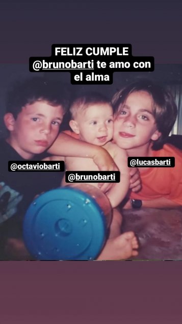 “Te amo con el alma”: El cariñoso mensaje de Marcelo Barticciotto por el cumpleaños de su hijo Bruno