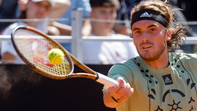Tsitsipas aguantó la arremetida de Dimitrov y avanzó a octavos de final del Masters de Roma