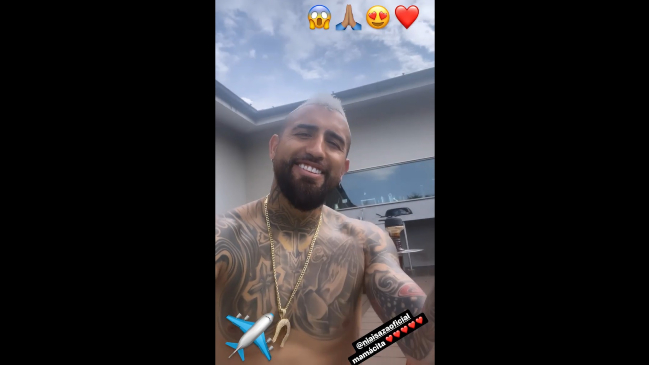 ¿Se concretará? Vidal hizo un nuevo guiño a Flamengo en su día de descanso con Sonia Isaza