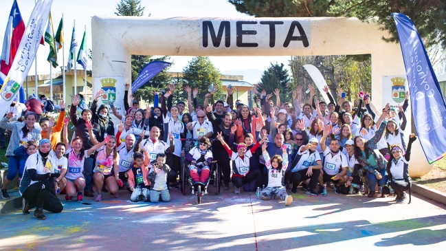 La primera versión de Color Run en Coyhaique contó con gran participación