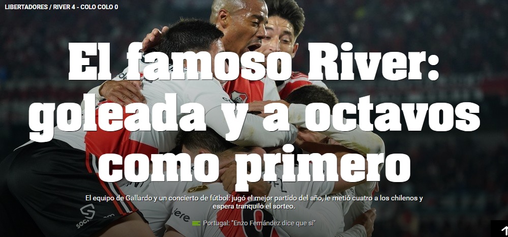 “River volvió a ser River”: Las portadas de la prensa Argentina tras la goleada sufrida por Colo Colo