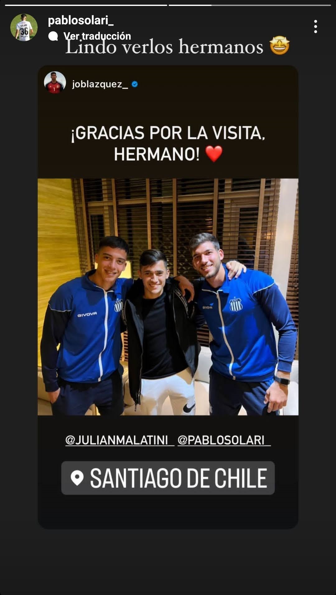 Pablo Solari visitó al plantel de Talleres antes de su duelo contra la UC por Copa Libertadores