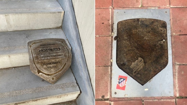 Atlético de Madrid repuso la placa en honor a Thibaut Courtois