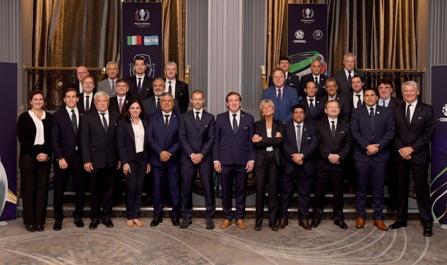 Pablo Milad participó en reunión de la alianza entre Conmebol y UEFA en la previa de la Finalissima