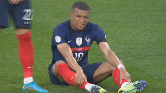 Kylian Mbappé sufrió lesión en el encuentro entre Francia y Dinamarca en la Nations League
