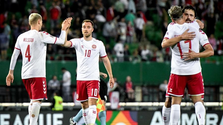 Dinamarca derribó a Austria y tomó en liderato del Grupo 1 en la Nations League