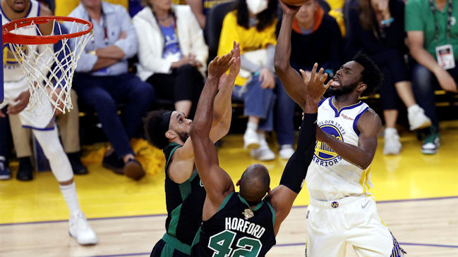 Andrew Wiggins lideró a los Warriors en el triunfo sobre Boston en el quinto juego de las Finales