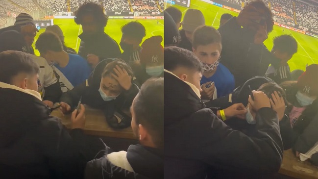 Pablo Solari firmó autógrafo en la frente de pequeño hincha de Colo Colo