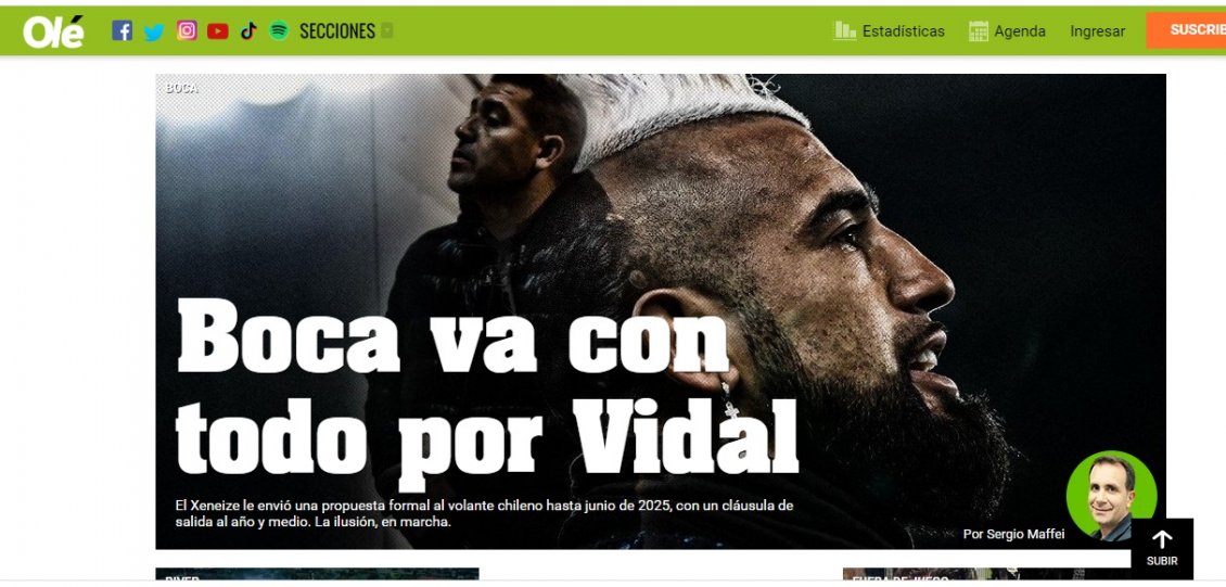 La reacción de la prensa argentina tras la oferta formal de Boca a Arturo Vidal