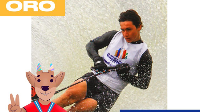 El joven Martín Labra ganó oro en Overall de esquí náutico de Valledupar 2022