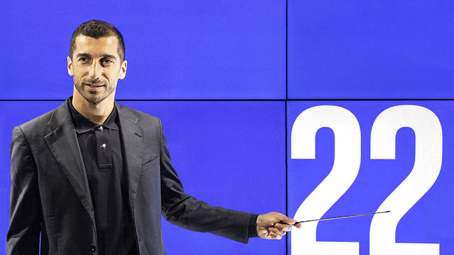 El armenio Henrikh Mkhitaryan heredó la número 22 de Arturo Vidal en Inter de Milán