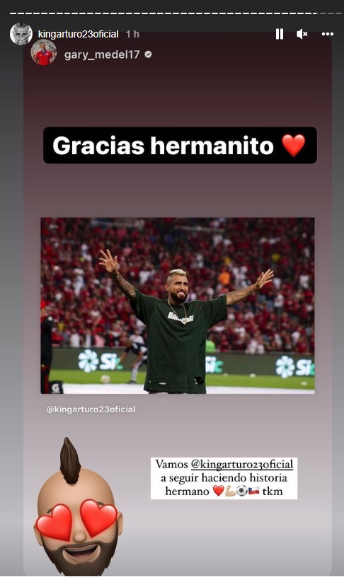 Gary Medel felicitó a Vidal por su paso a Flamengo: A seguir haciendo historia