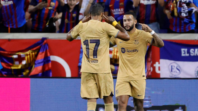 Ousmane Dembélé y Memphis Depay marcaron en triunfo de Barcelona ante New York RB