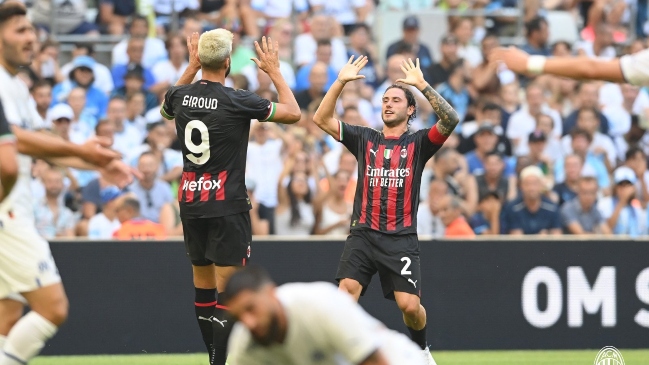 AC Milan venció a Olympique Marsella con goles de Messias y Giroud
