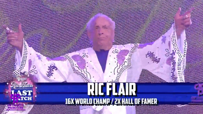 Con 73 años: Ric Flair volvió al ring para disputar su “Last match” y despedirse como luchador