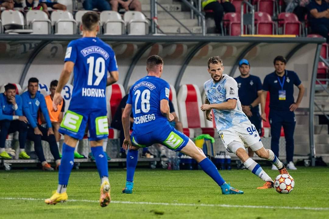 Dinamo Kiev venció con lo justo a Sturm Graz en la fase previa de la Champions