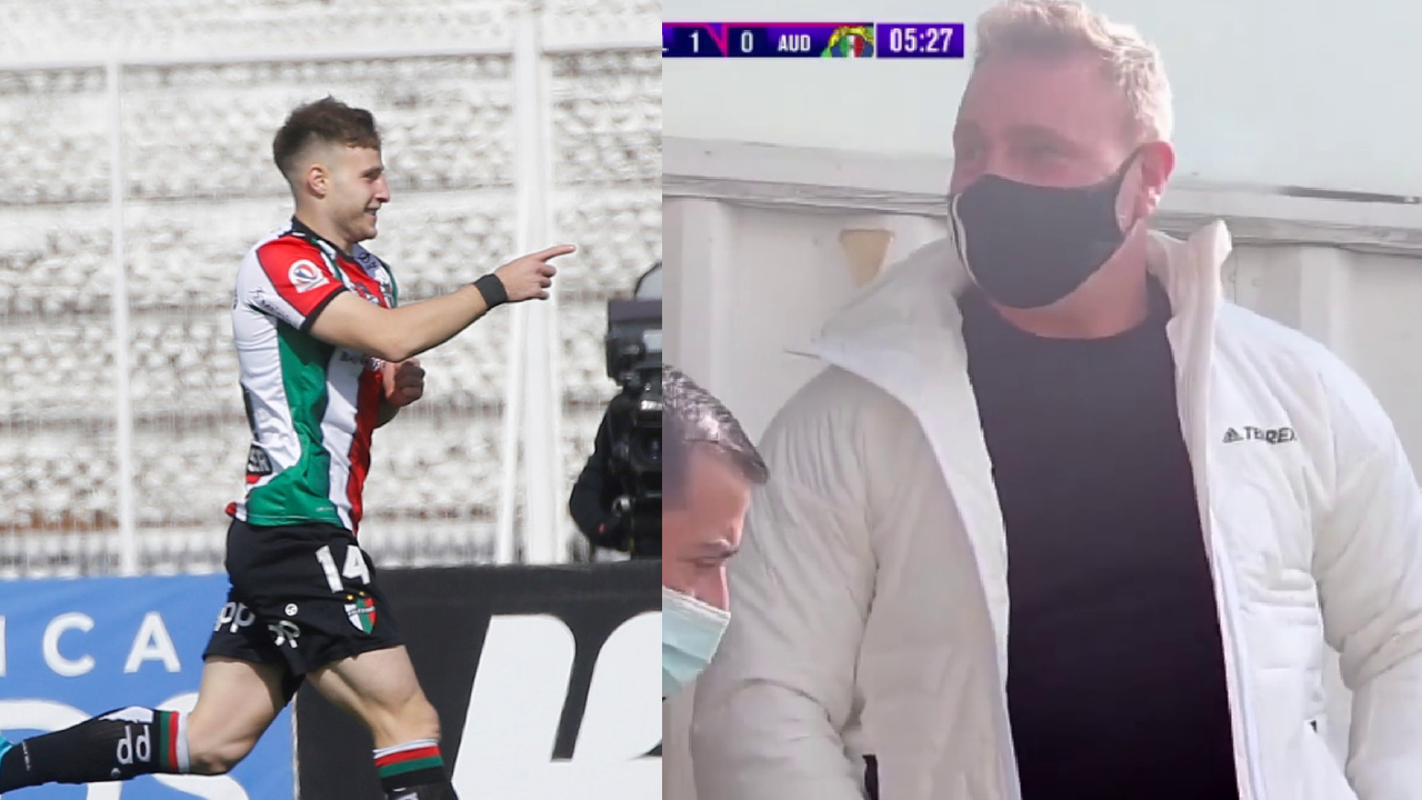 Marcelo Barticciotto festejó con todo los goles de Bruno para Palestino ante Audax Italiano