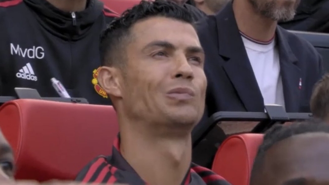 La reacción viral de Cristiano Ronaldo por ser suplente ante Brighton