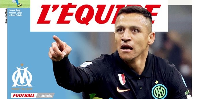 Alexis Sánchez acaparó la portada de prestigioso medio deportivo francés