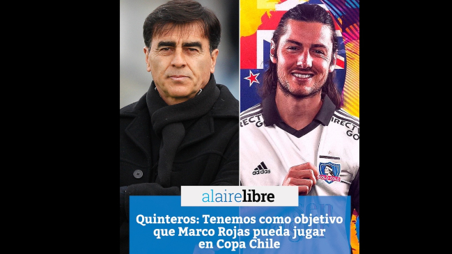 Quinteros: Tenemos como objetivo que Marco Rojas pueda jugar en Copa Chile