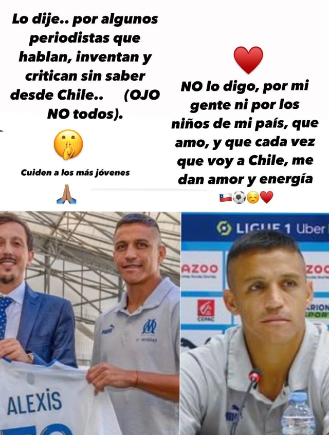 Alexis Sánchez aclaró sus dichos: Cada vez que voy a Chile me dan amor y energía