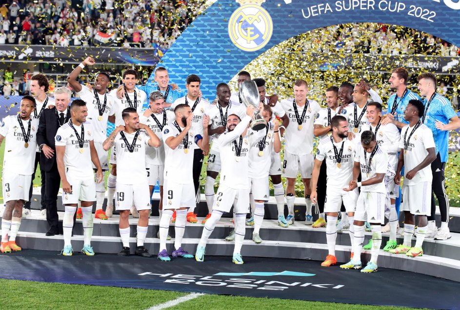 Real Madrid levantó su quinta Supercopa de Europa en el Olímpico de Helsinki