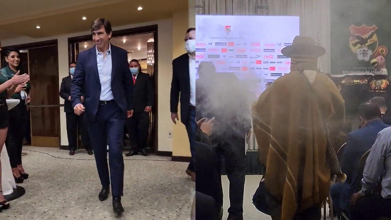 Gustavo Costas fue presentado entre aplausos y rituales como nuevo técnico de Bolivia